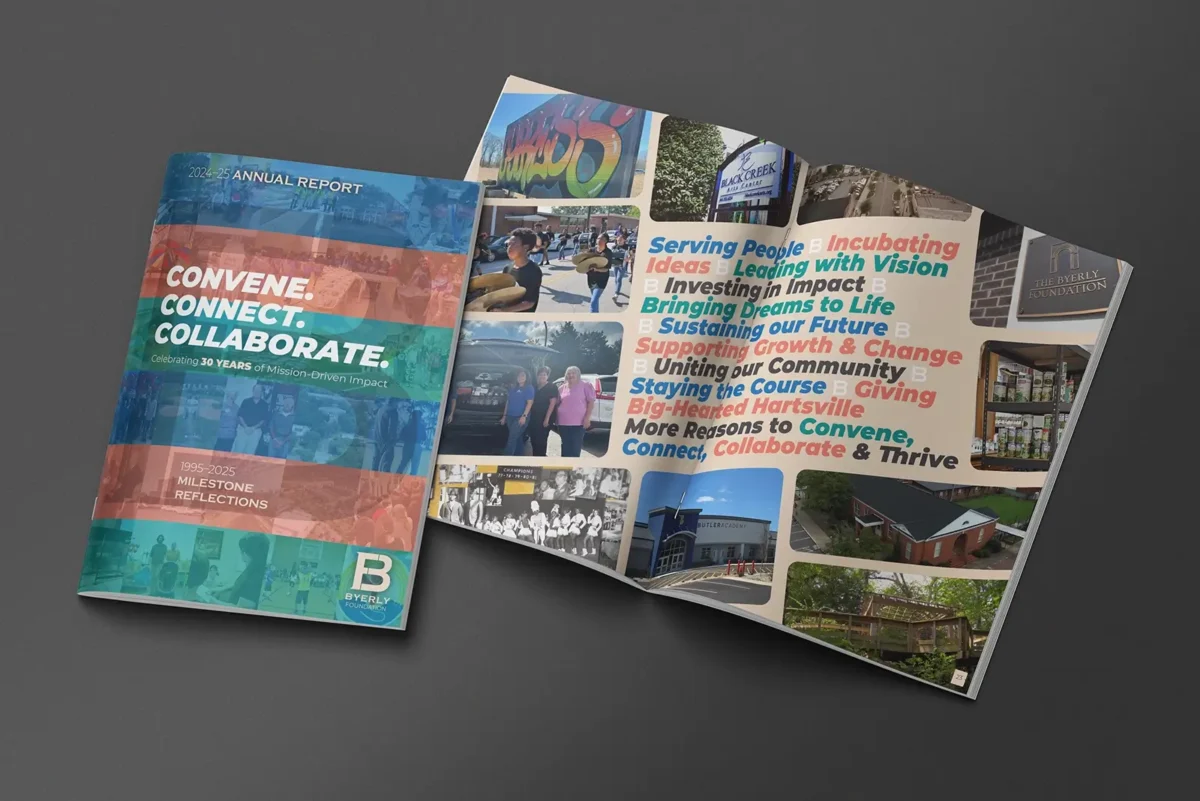 Byerly Foundation annual report interior and cover